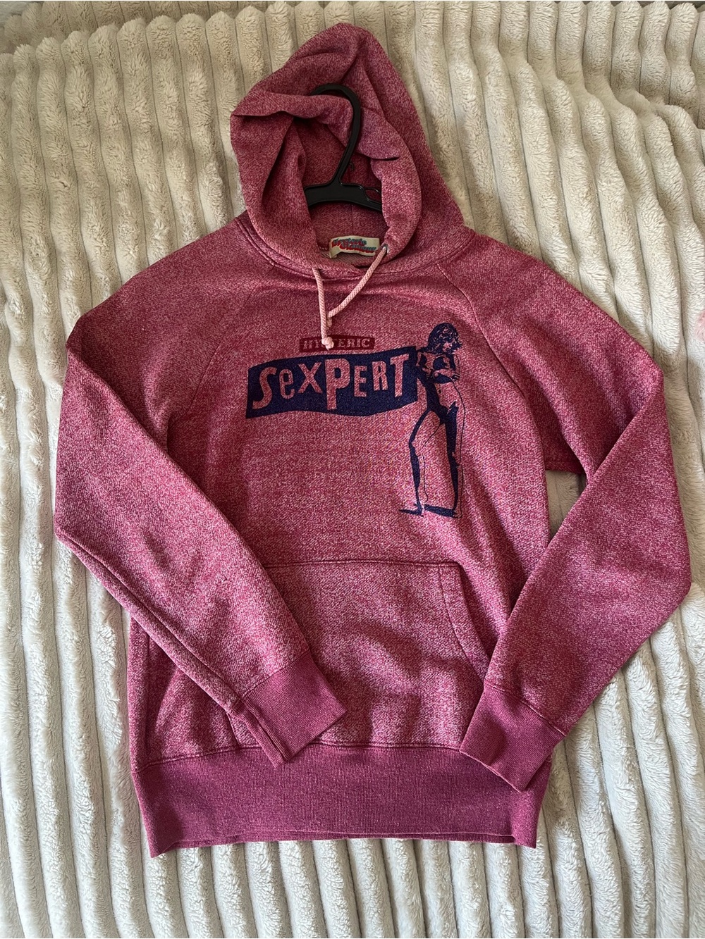 Hysteric Glamour Pink Marled "Sexpert" Graphic Hoodie